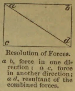 A rectangle is divided by a diagonal from the upper-left corner to the lower-right corner, with the corners labeled a, b, c, and d.