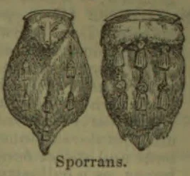 Two decorated sporrans are shown side by side.