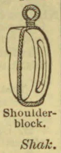 An elongated oval block with a looped handle and curved grooves along one side.
