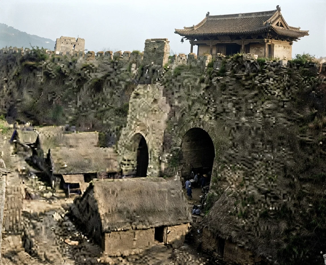 Nanking wall and Taiping Gate, where the Revolutionist soldiers entered the city