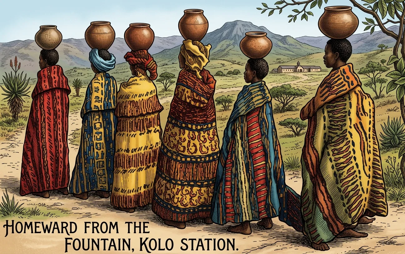HOMEWARD. FROM THE FOUNTAIN, KOLO STATION.