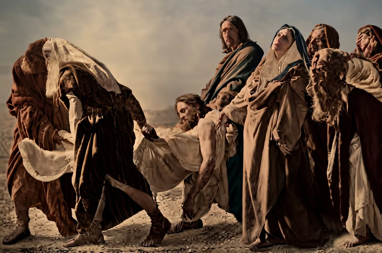TAKING JESUS TO THE SEPULCHER.