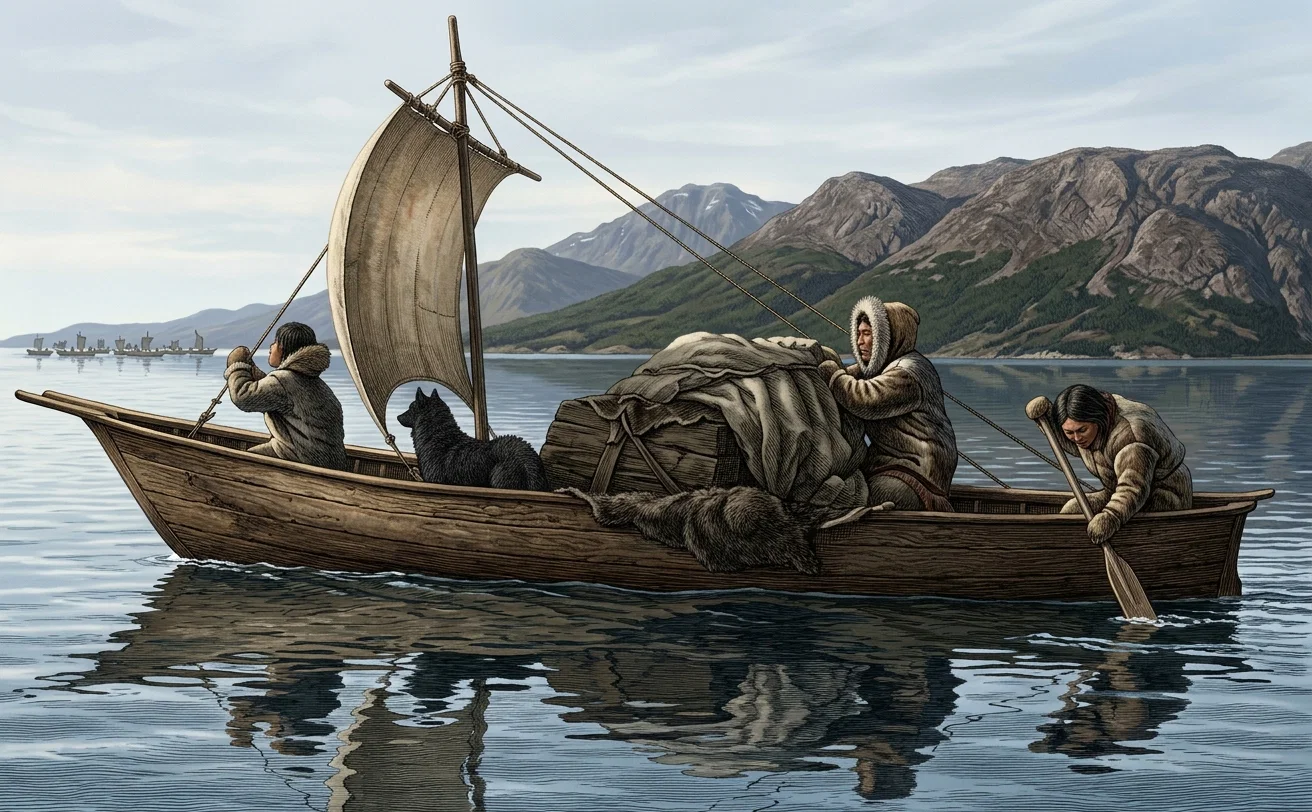 Traveling in Greenland.