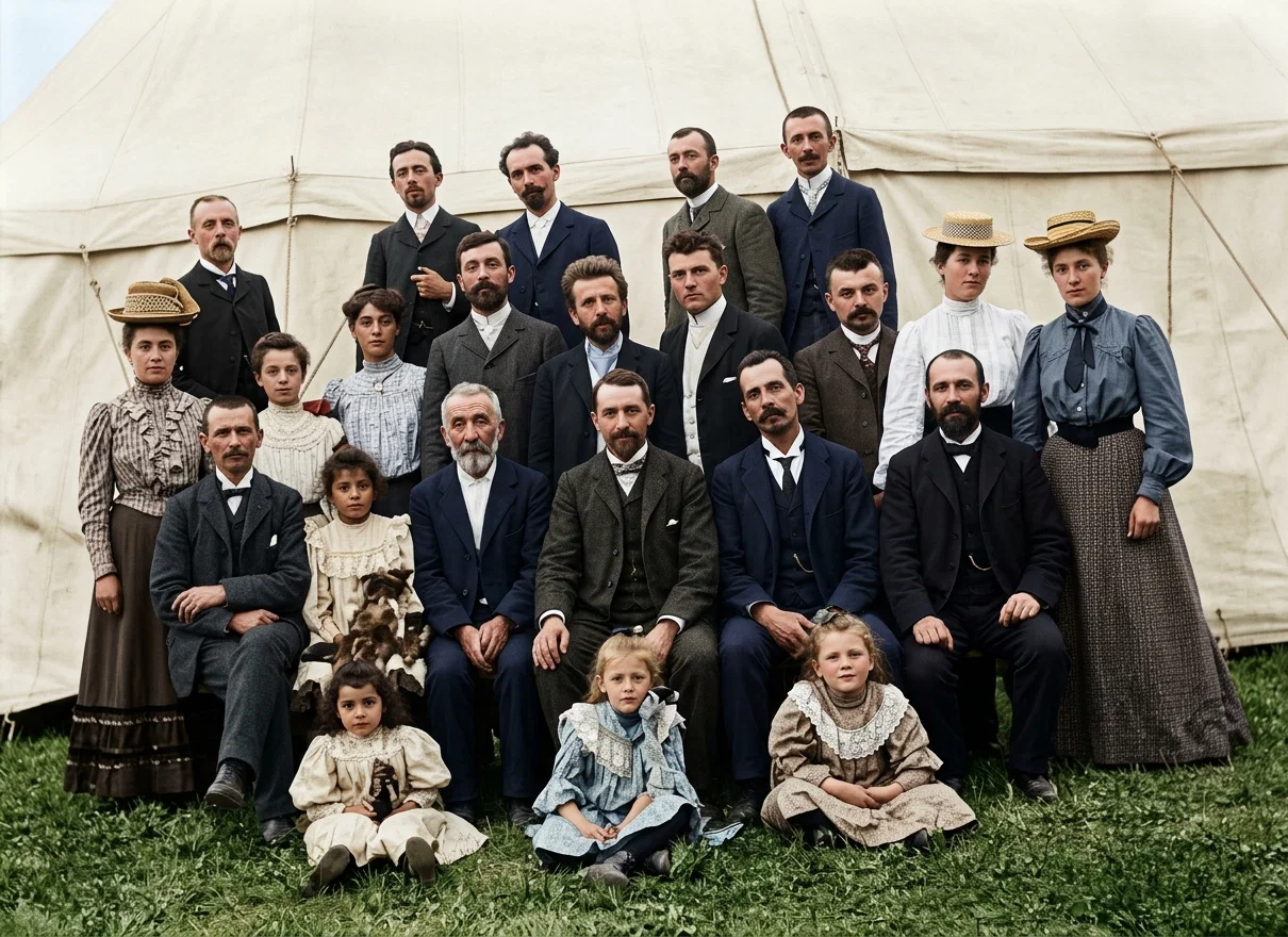 WORKERS AT THE NIMES (FRANCE) CAMP-MEETING