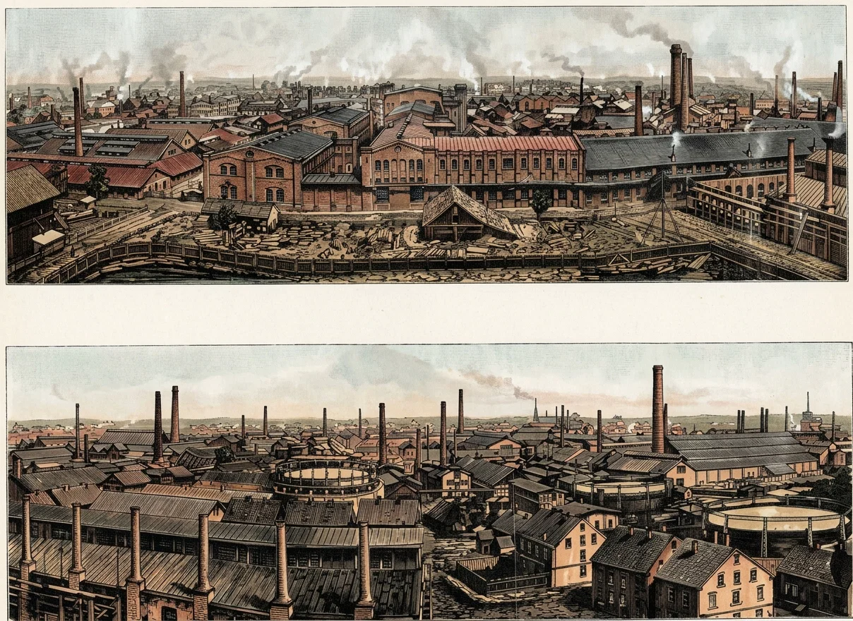 A General View of the Krupp Gun-works.—One of the Great Industries.