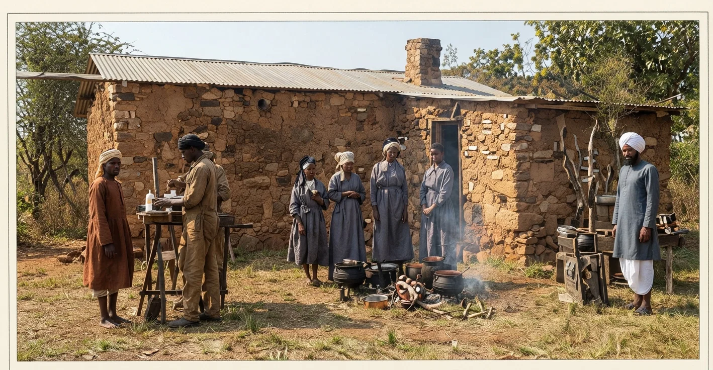 PREPARING DINNER AT SOLUSI MISSION