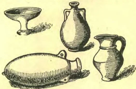 Babylonian Vase and Drinking Vessels.
