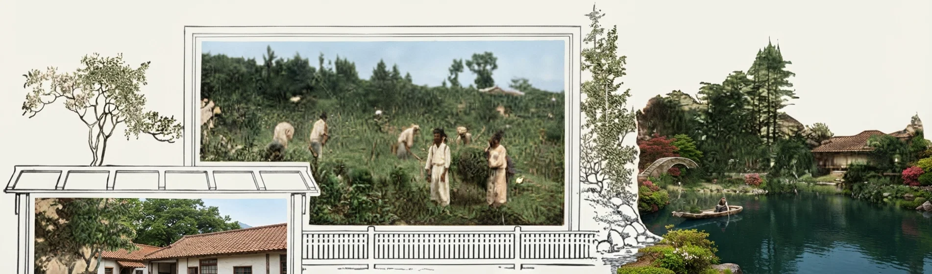 STUDENTS AT WORK ON THE SCHOOL FARM, SOONAN, KOREA; ONE OF JAPAN'S BEAUTIFUL NOOKS
