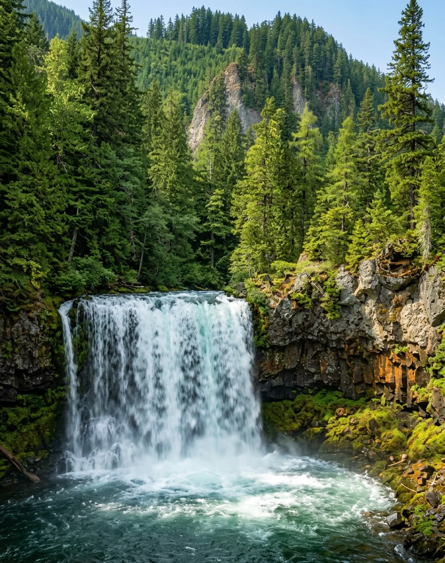From the “Sunset” Magazine
THE MIDDLE FALLS OF THE McKENZIE RIVER IN THE CASCADE MOUNTAINS