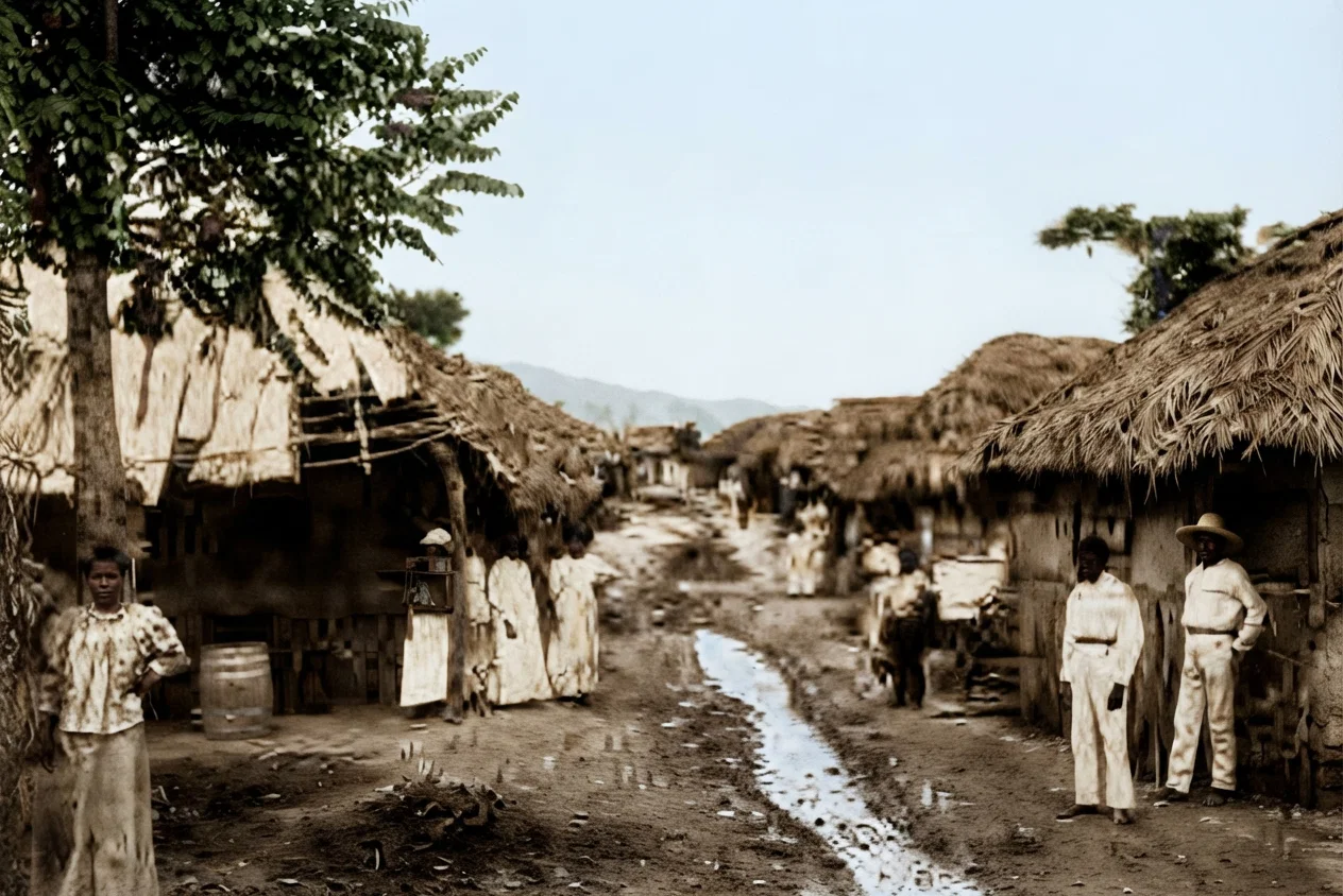 Street Scene in Cayaguas, Porto Rico.