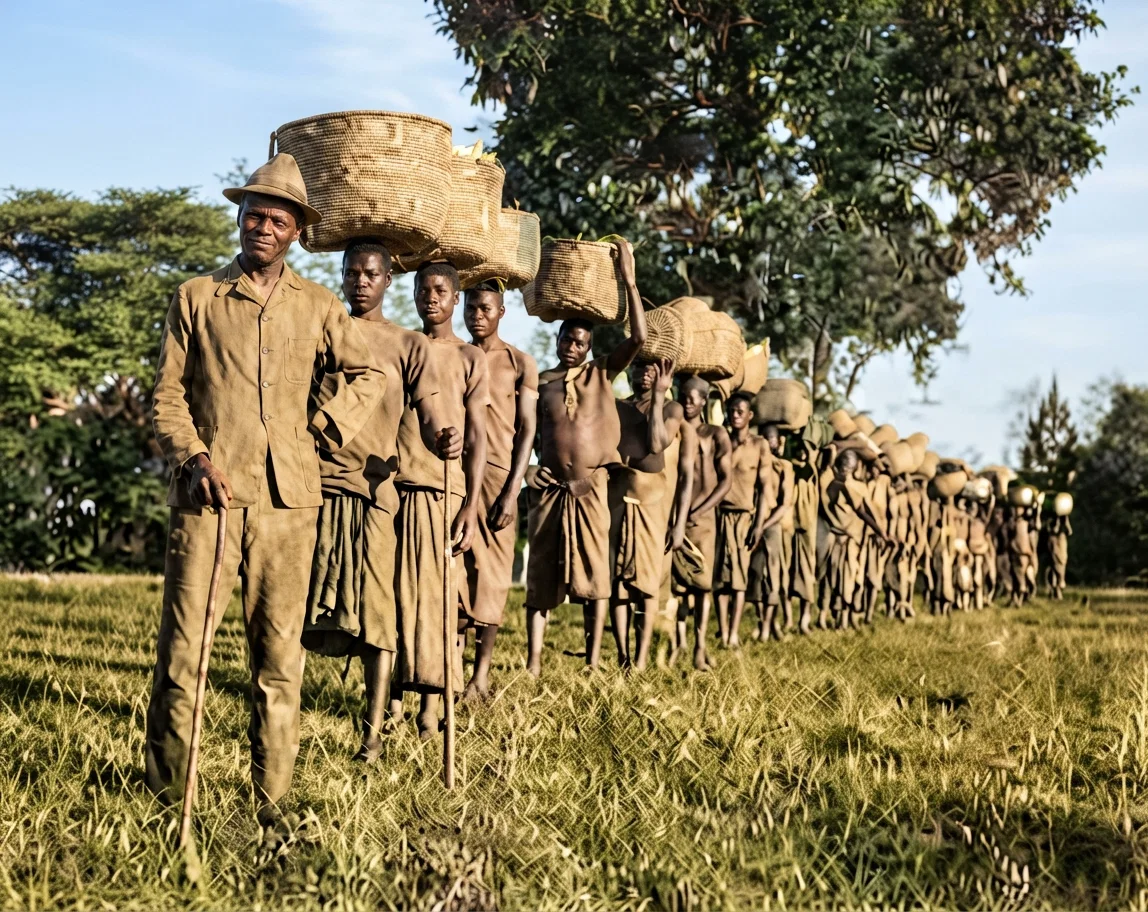 CARRYING CORN TO MARKET. THE LEADER CARRIES NO BURDEN.