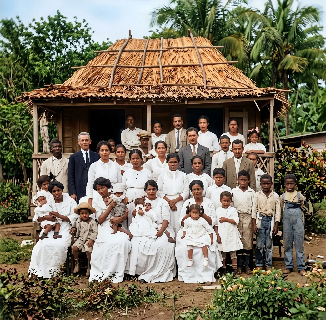 PORTO RICAN HOME AT MOCA, WITH SOME OF THE BELIEVERS PRESENT