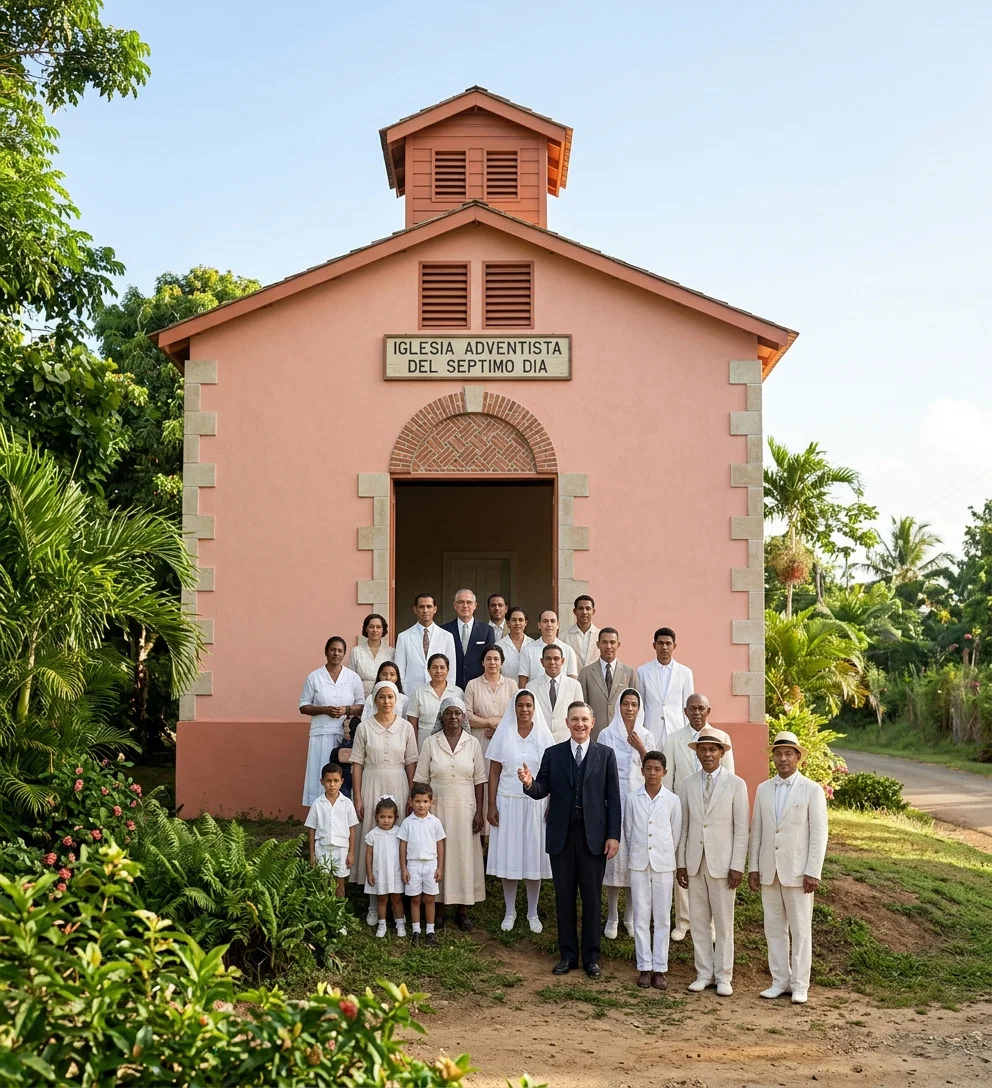MOCA (PORTO RICO) CHURCH BUILDING, WITH PORTION OF CHURCH MEMBERS