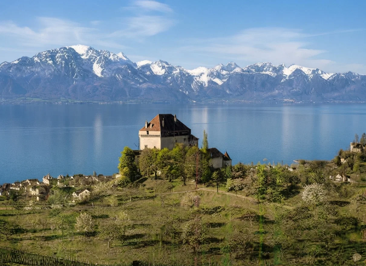 CLARENS, CHATEAU OF CHATELARD, BY BEAUTIFUL LAKE GENEVA, SWITZERLAND.