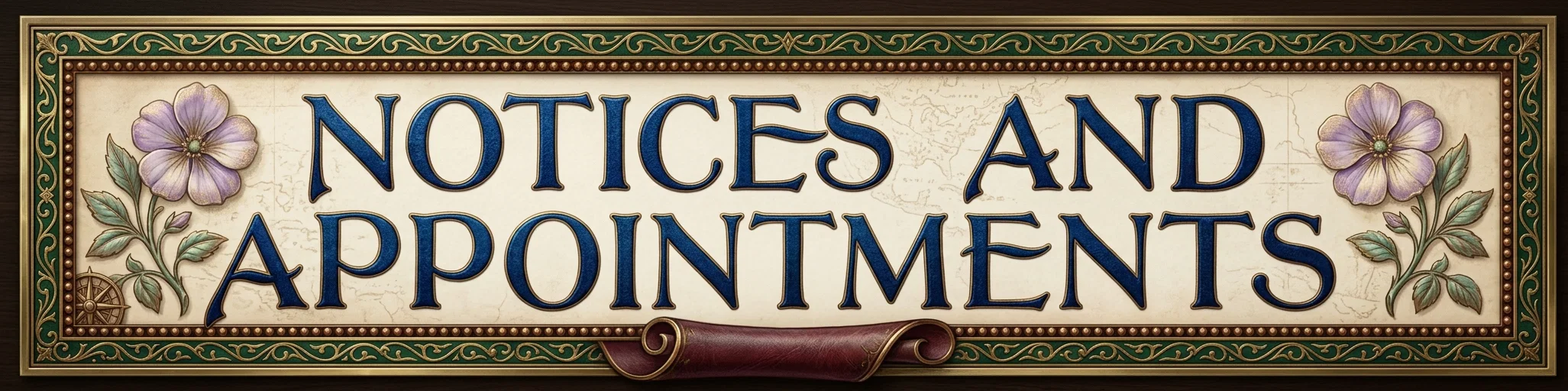 NOTICES AND APPOINTMENTS
