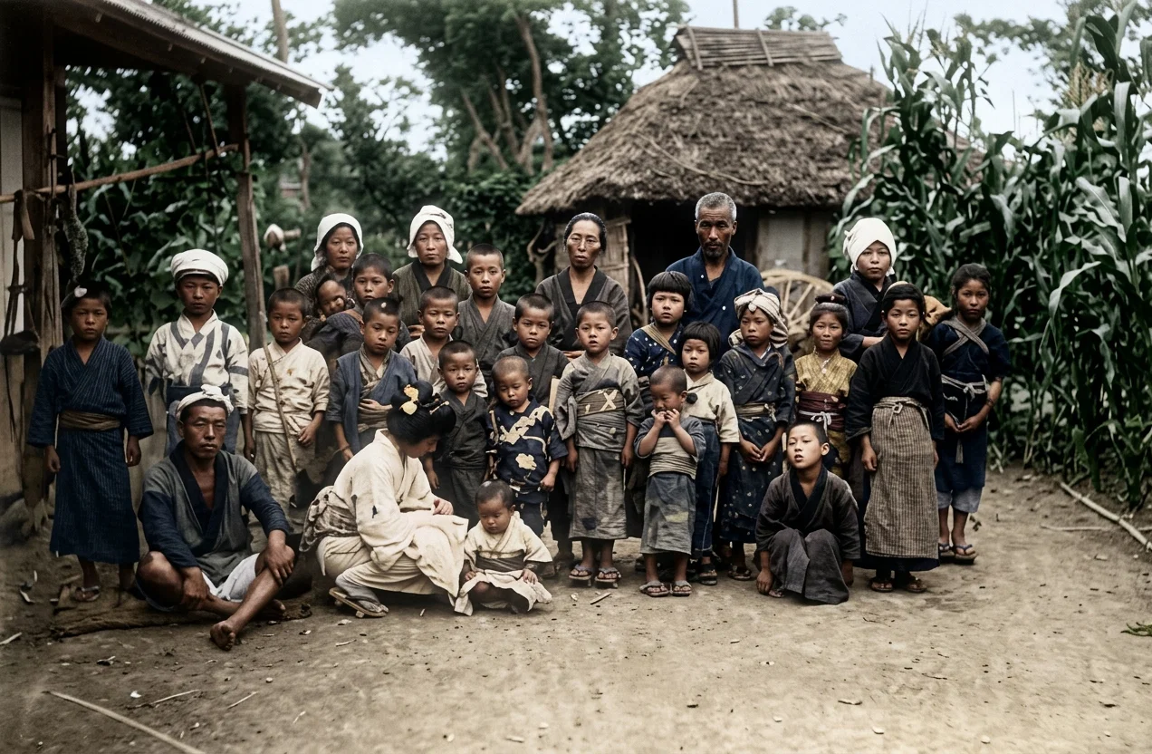 A group of country people in Japan