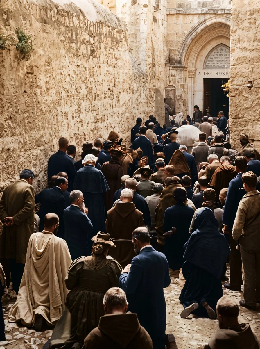 Worshiping on a Great Church Day in Jerusalem