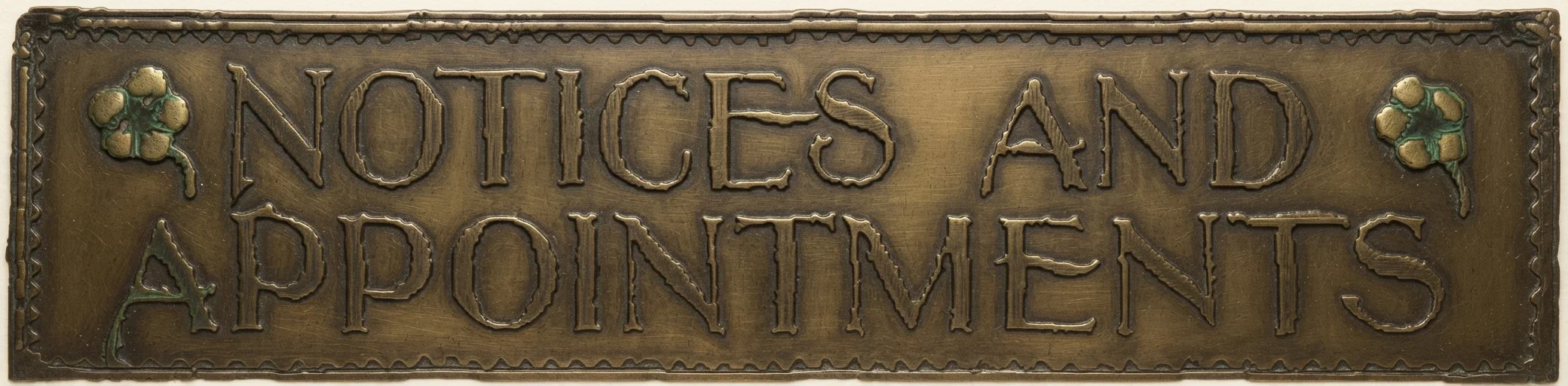 NOTICES AND APPOINTMENTS