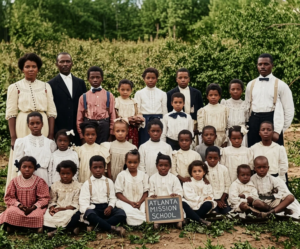 TEACHERS AND CHILDREN OF THE ATLANTA (GA.)
MISSION SCHOOL