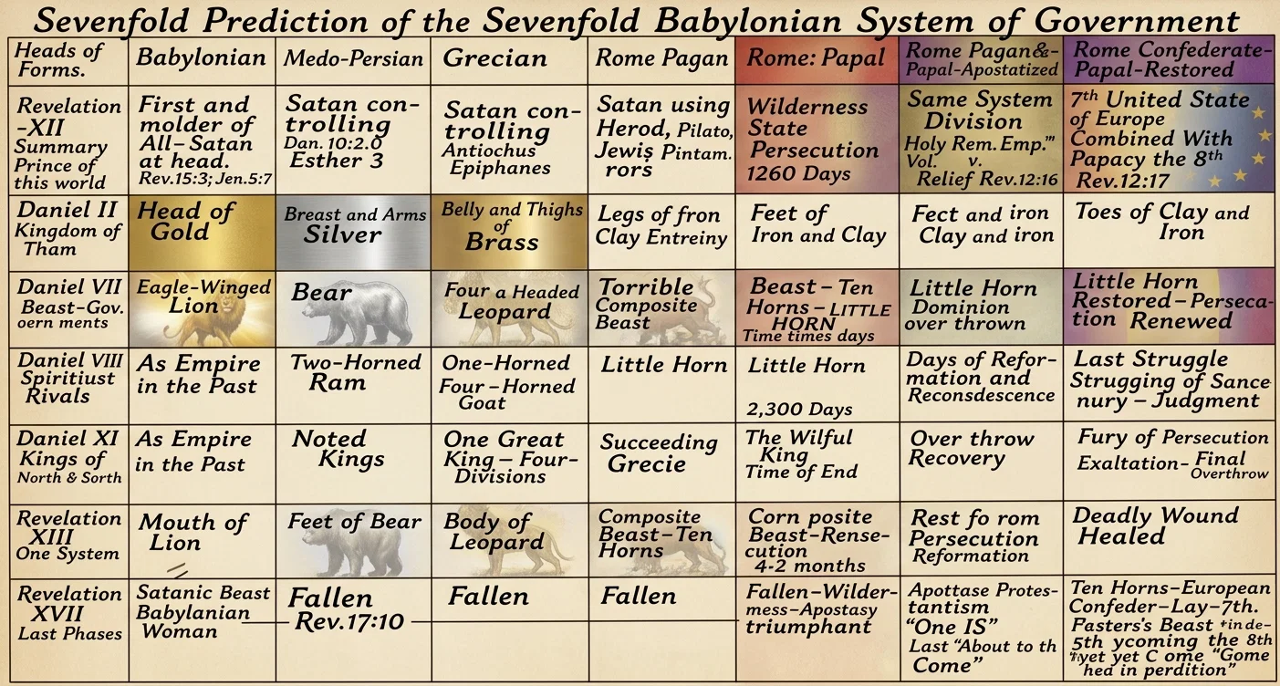 Sevenfold Prediction of the Sevenfold Babylonian System of Government