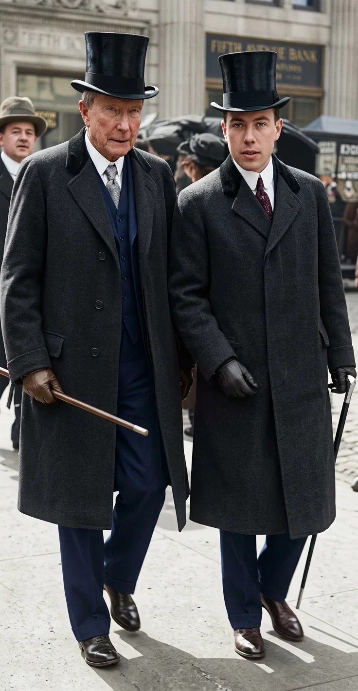 © Underwood & Underwood.
John D. Rockefeller and Son, John D. Junior