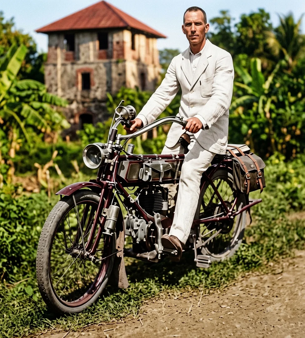 Energetic Colporteur in the Philippines, Old Watchtower in the Background