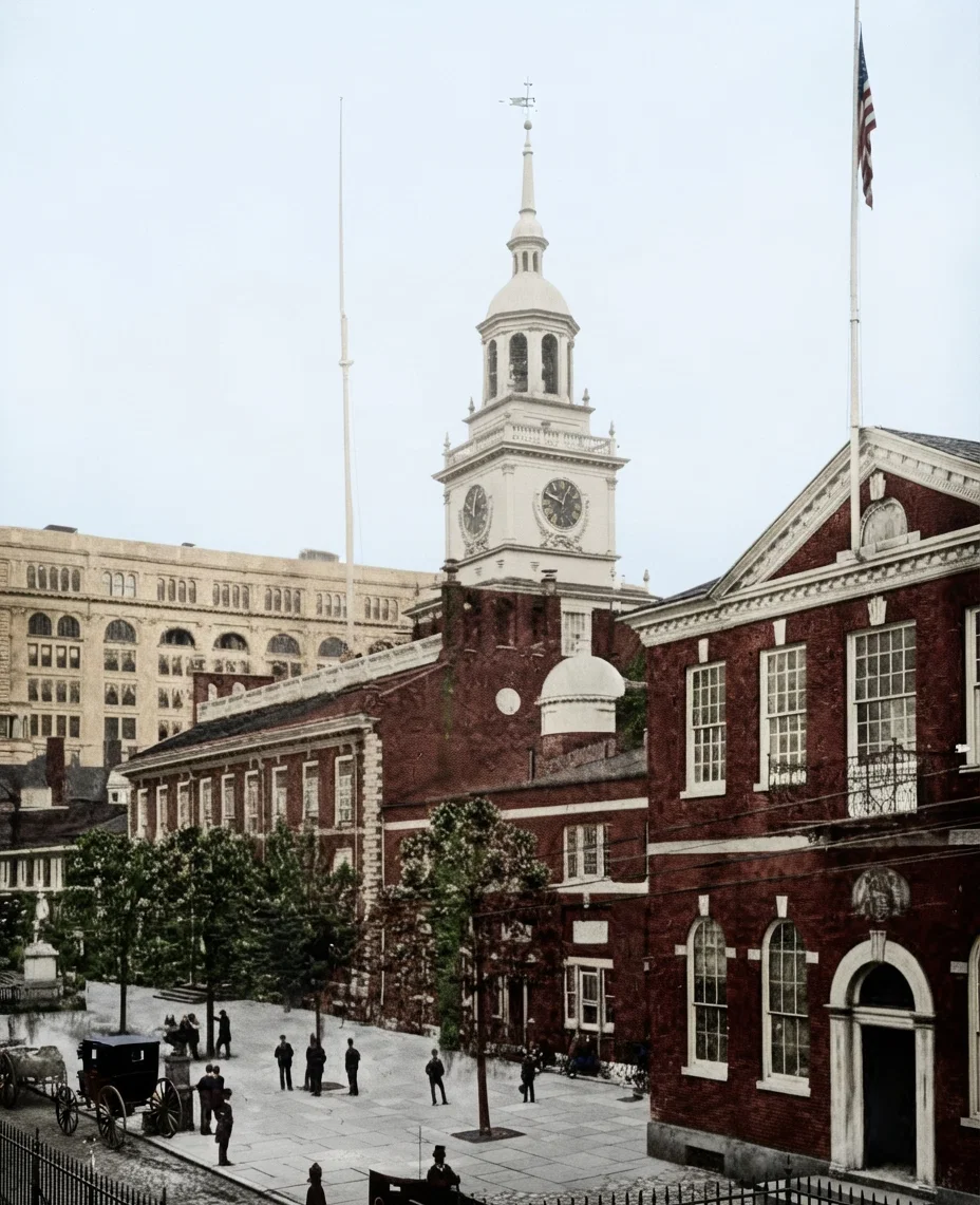 INDEPENDENCE HALL, PHILADELPHIA Where Was Signed, July 4, 1776, the Declaration of Independence