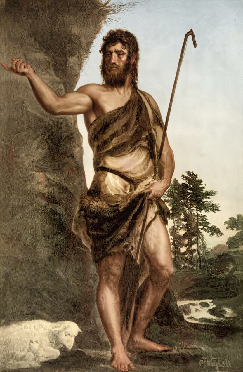 Titian "The voice of one crying in the wilderness, Make ye ready the way of the Lord, make His paths straight"