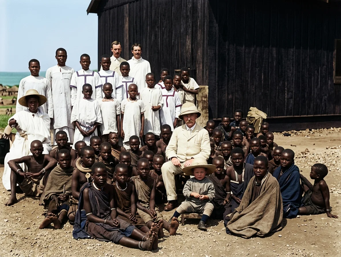 KIDZU STATION, VICTORIA NYANZA, GERMAN EAST AFRICA,
DR. F. W. VASENIUS IN CHARGE