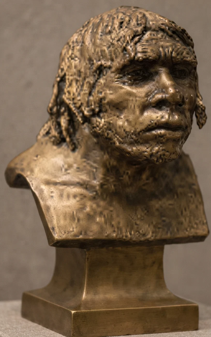 The Neanderthal man, a race that is supposed to have lived in caves of central France many thousands(?) of years ago.