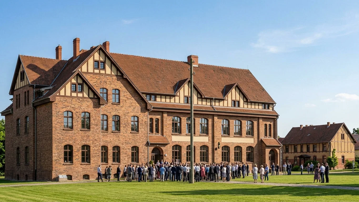 NEW SCHOOL BUILDING AT FRIEDENSAU
