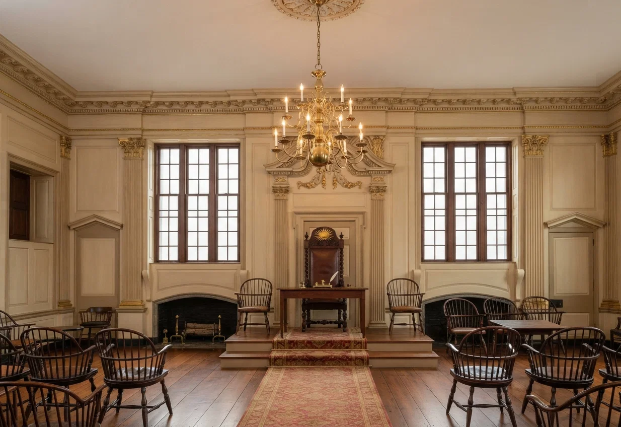 Declaration Chamber, Showing Original Furniture.