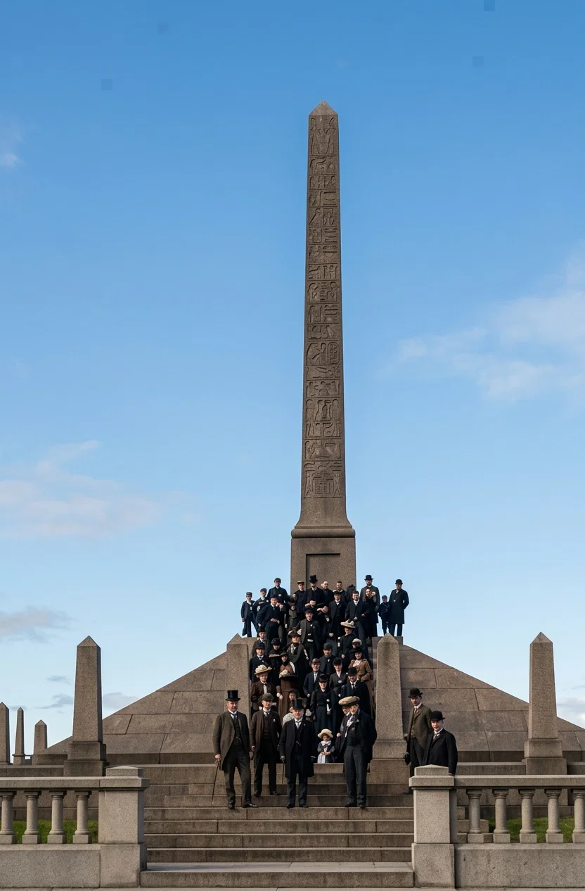 VISITORS AT THE MONUMENT