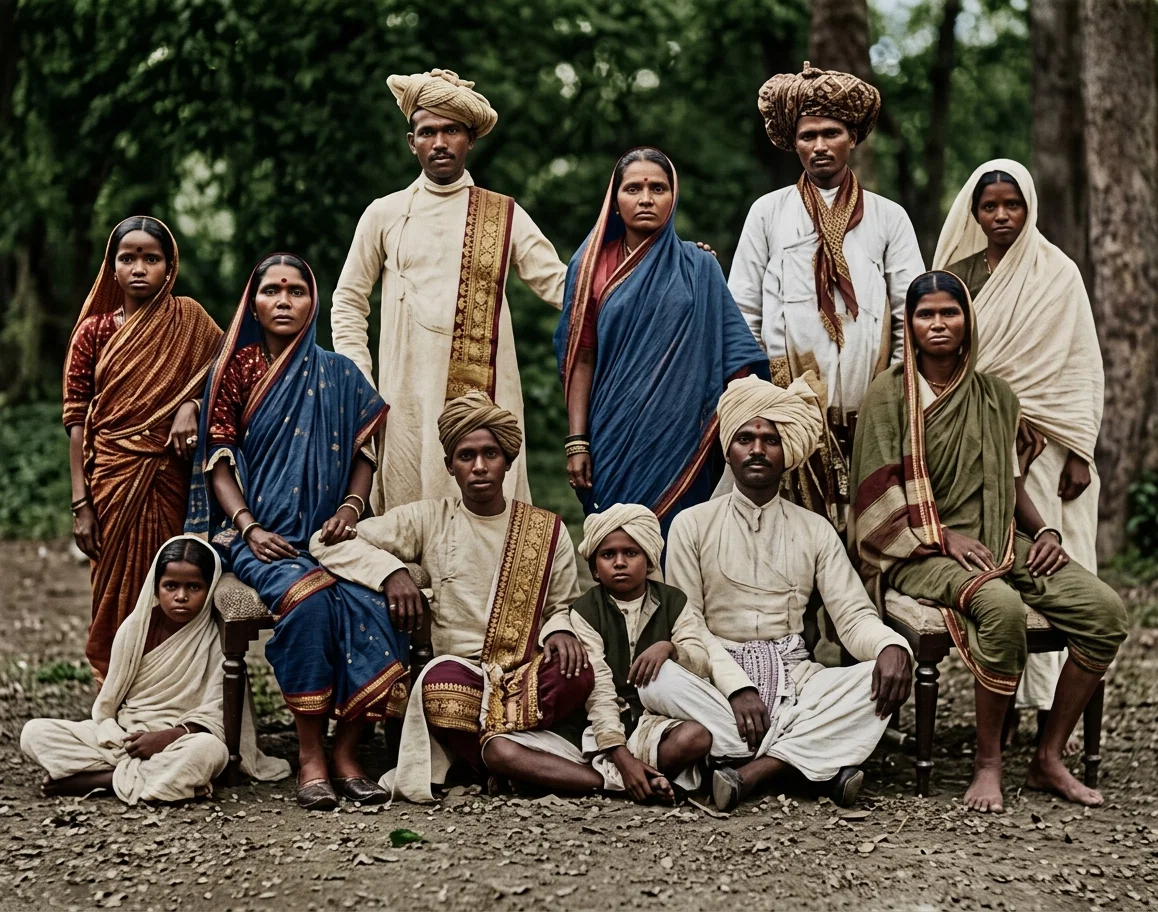 GROUP OF HINDUS, MAHRATTA CASTE, INDIA