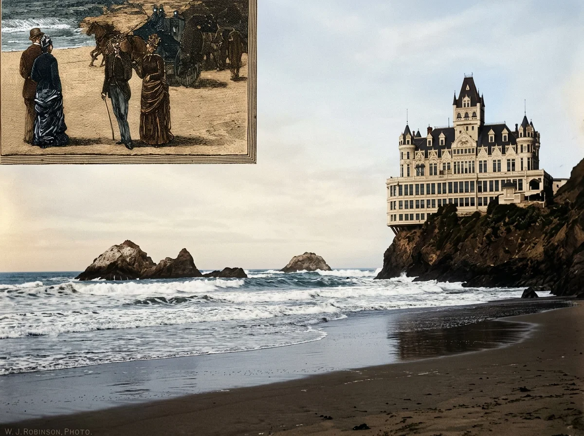 THE “CLIFF HOUSE,” OLD AND NEW.