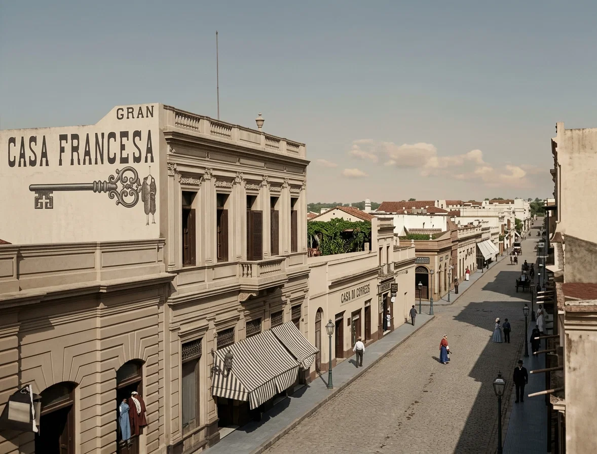 Calle Palmas (Palm Street), the Main Business Street of Asuncion, Paraguay.