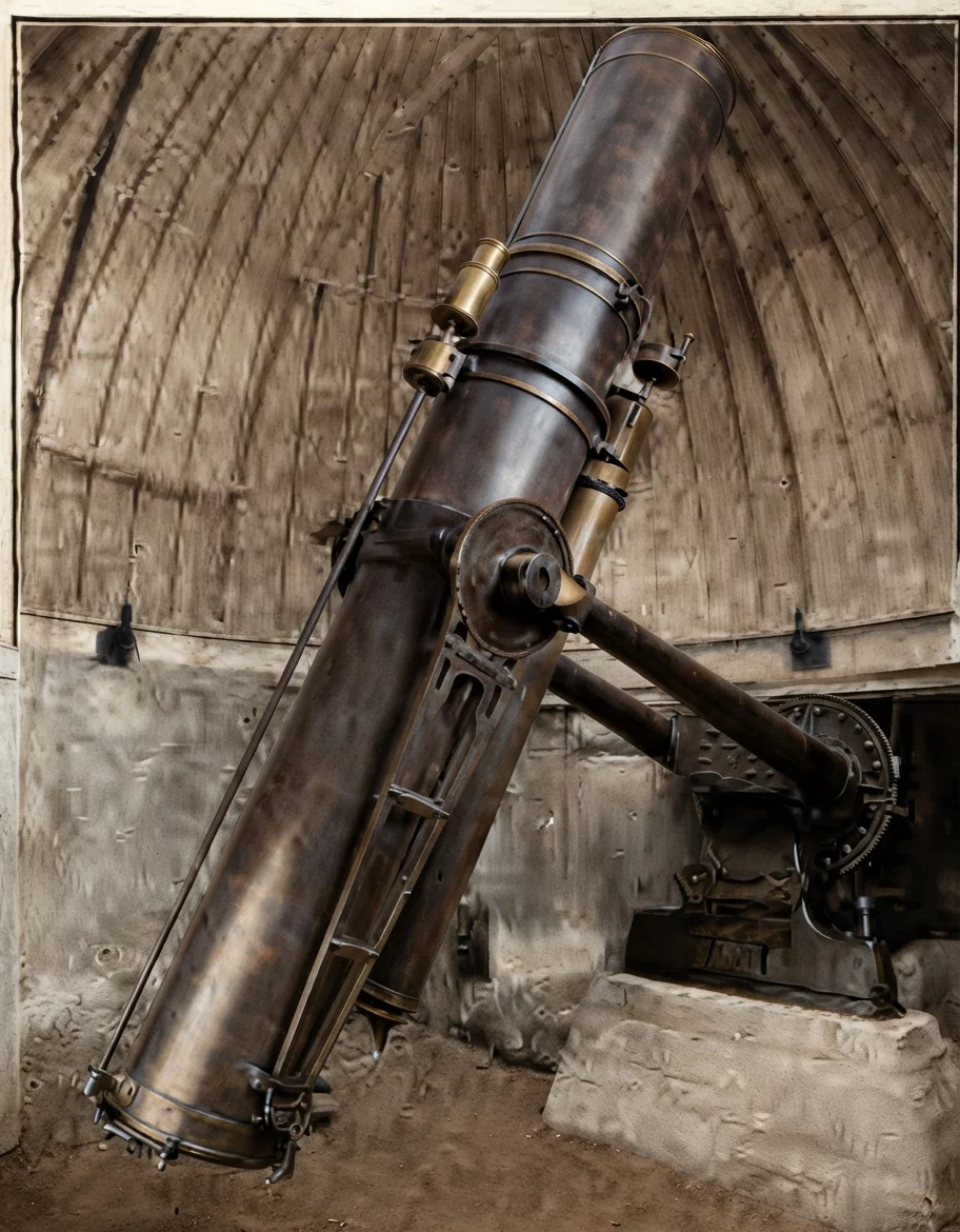 Bruce 24-inch telescope in the Harvard Observatory at Arequipa, by which are taken the portraits of the stars