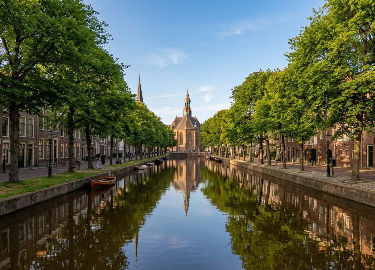 TURF MARKET, CANAL, AND NEW CHURCH, THE HAGUE