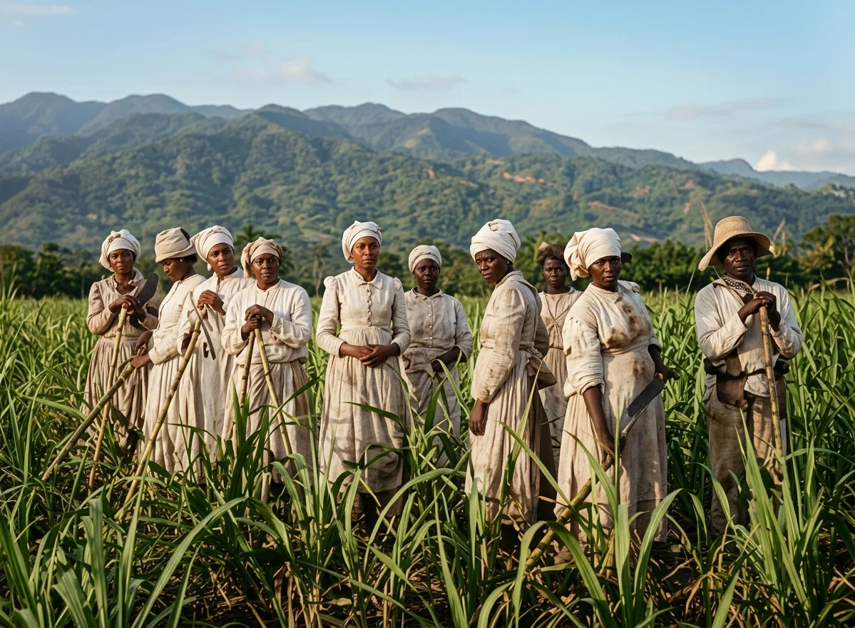 IN THE CANE FIELD, WESTERN JAMAICA
