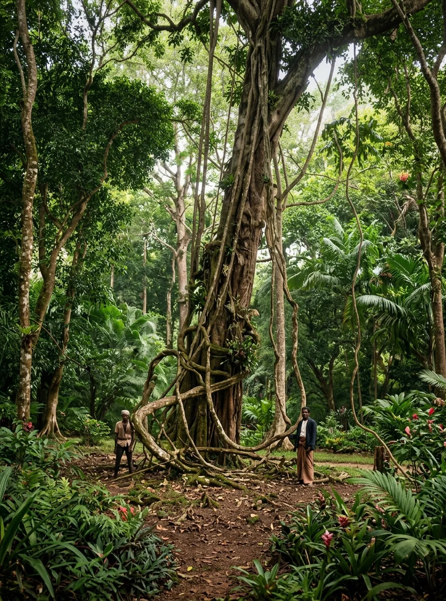 GIANT CREEPER IN THE PUBLIC GARDENS,
COLOMBO, CEYLON