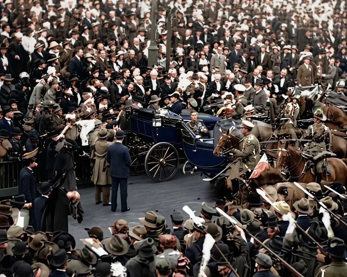 Pathe Photo. MELBOURNE SHOWS ITS LOYALTY TO THE ROYAL VISITOR