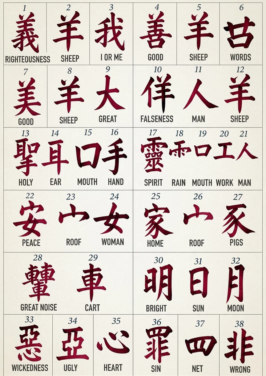 THE GOSPEL IN THE CHINESE WORD-CHARACTERS