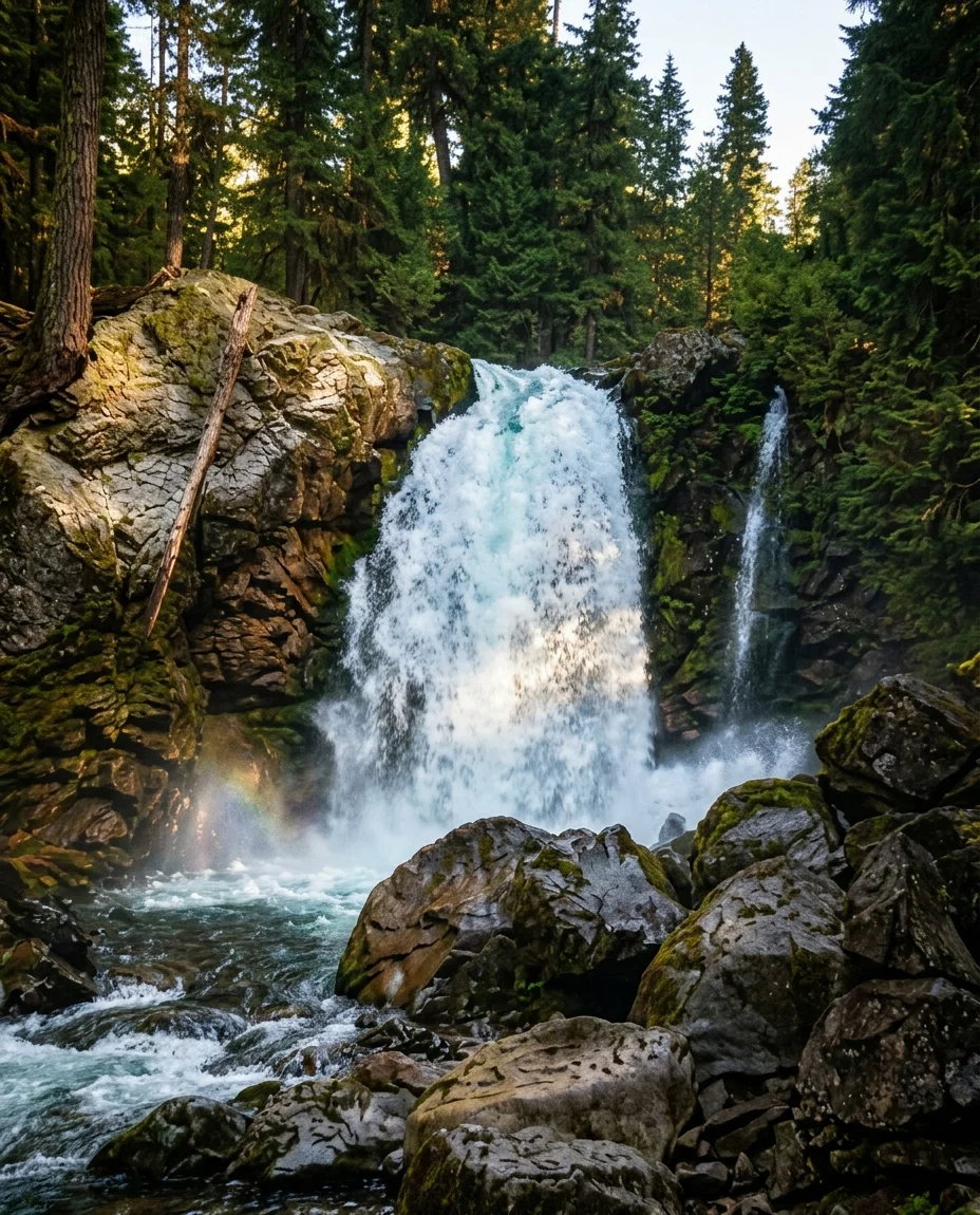 From the "Sunset" Magazine
THE UPPER FALLS OF THE M'KENZIE RIVER, IN THE CASCADE MOUNTAINS