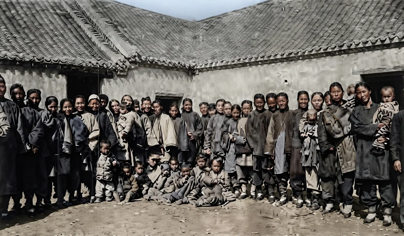 CHINESE SISTERS, WITH SOME OF THEIR CHILDREN, WHO ATTENDED OUR RECENT GENERAL MEETING AT YENCHENG, HONAN, CHINA