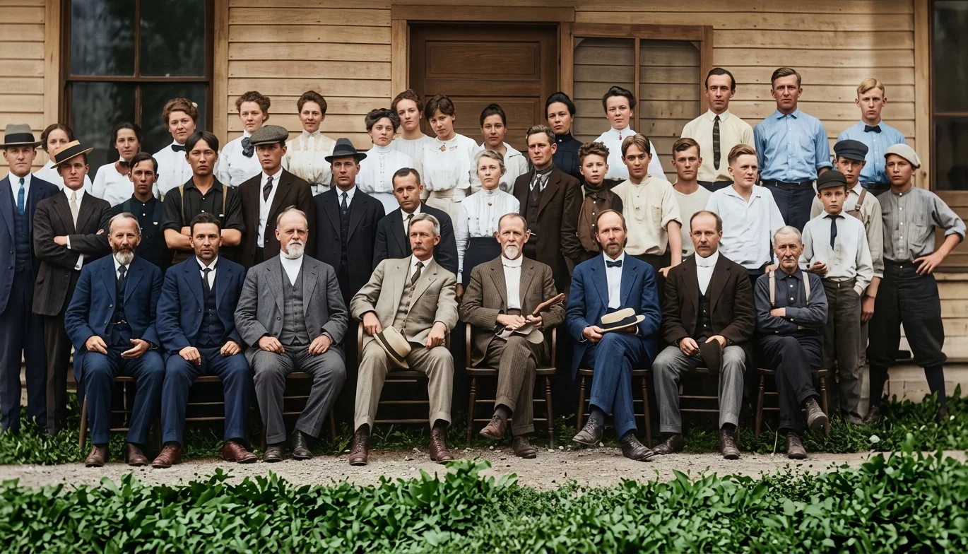 Office Force of the Foreign Branch of the Pacific Press Publishing Association at College View, Nebraska