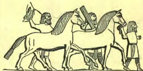 Babylonian Horses and Men, from the Monuments.
