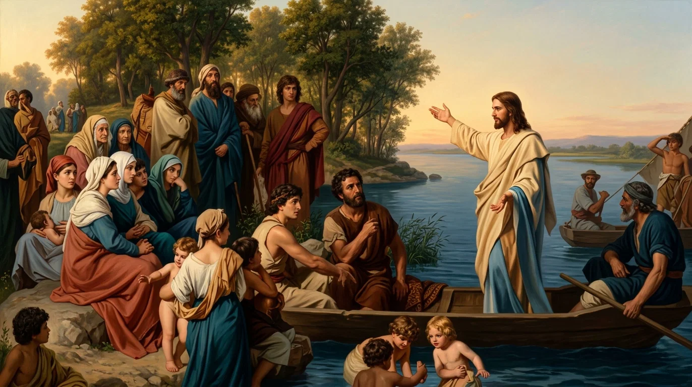 THE GREAT TEACHER IMPARTING HIS TRUTH-LADEN MESSAGE