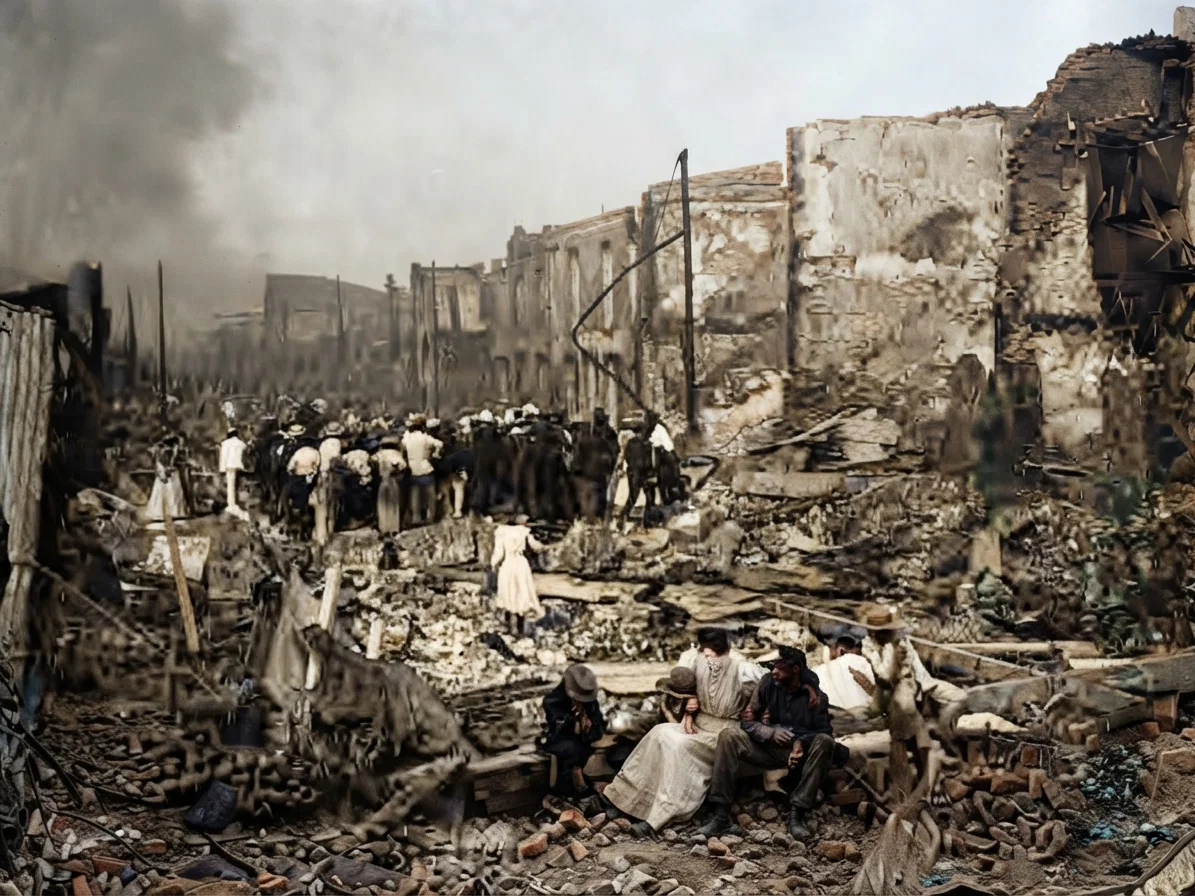 Harbor Street in Kingston, Jamaica, after the Earthquake of January 14.
