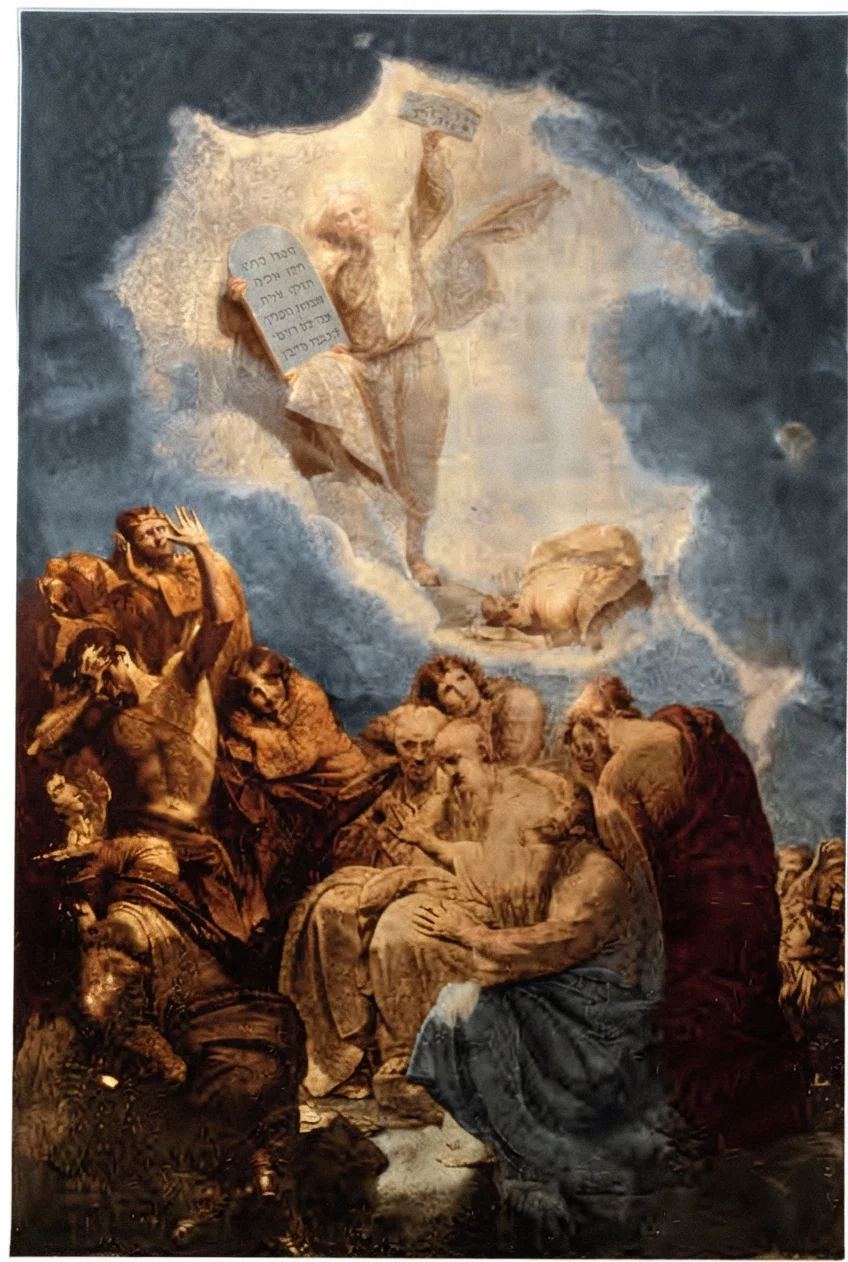 MOSES RECEIVING THE LAW FOR ISRAEL