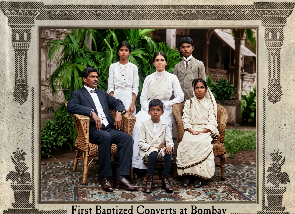 First Baptized Converts at Bombay